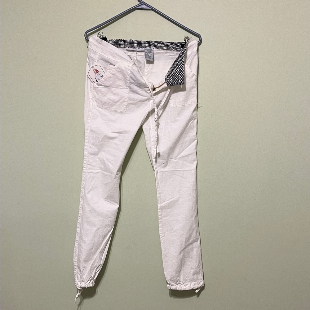 Zara White Casual Pants